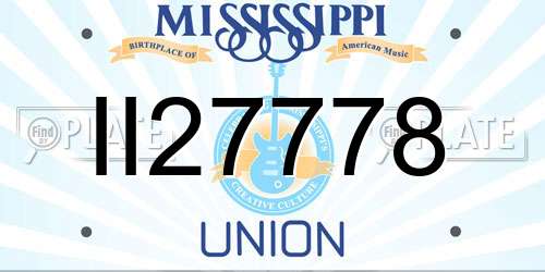 II27778 Mississippi License Plate