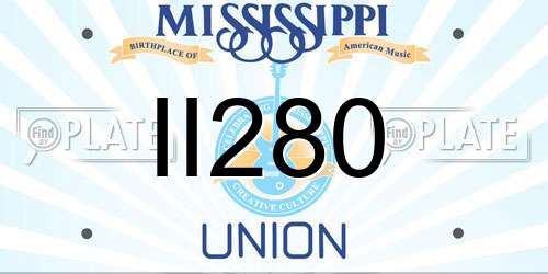 II280 Mississippi License Plate