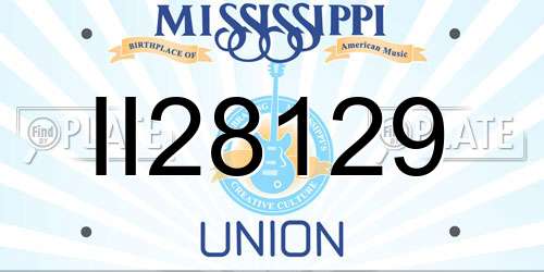 II28129 Mississippi License Plate