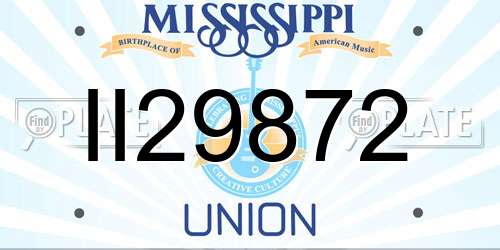 II29872 Mississippi License Plate