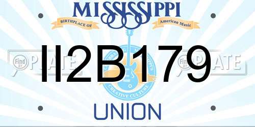 II2B179 Mississippi License Plate