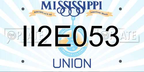 II2E053 Mississippi License Plate