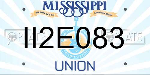 II2E083 Mississippi License Plate