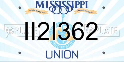 II2I362 Mississippi License Plate