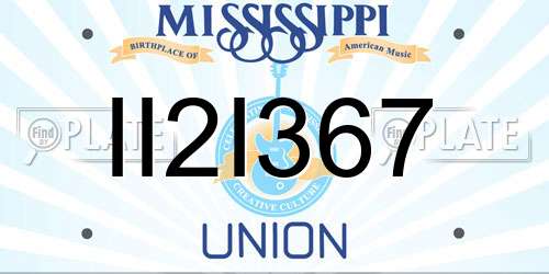 II2I367 Mississippi License Plate