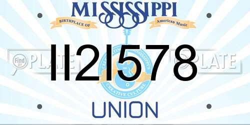 II2I578 Mississippi License Plate