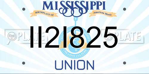 II2I825 Mississippi License Plate