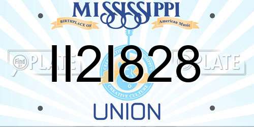 II2I828 Mississippi License Plate