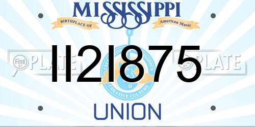 II2I875 Mississippi License Plate