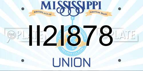 II2I878 Mississippi License Plate