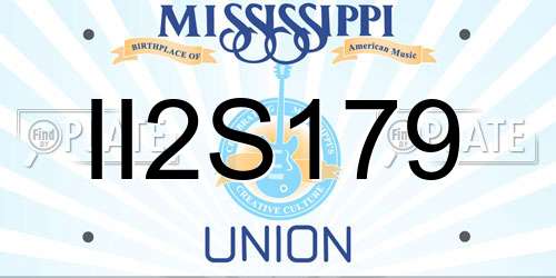 II2S179 Mississippi License Plate