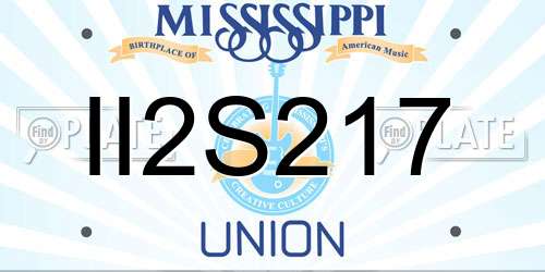 II2S217 Mississippi License Plate