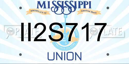 II2S717 Mississippi License Plate
