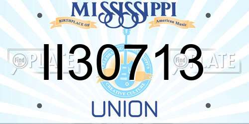 II30713 Mississippi License Plate
