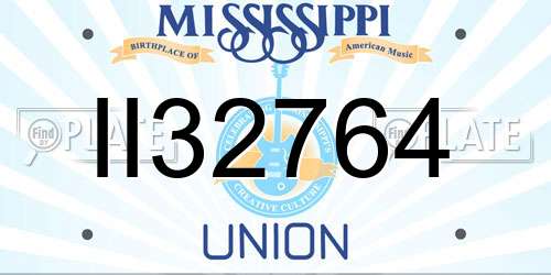 II32764 Mississippi License Plate
