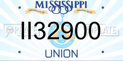 II32900 Mississippi License Plate
