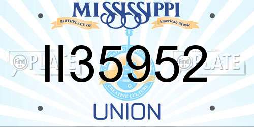II35952 Mississippi License Plate