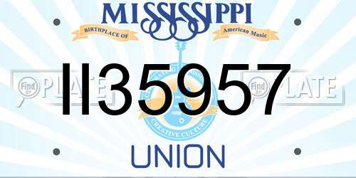 II35957 Mississippi License Plate