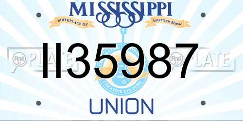 II35987 Mississippi License Plate