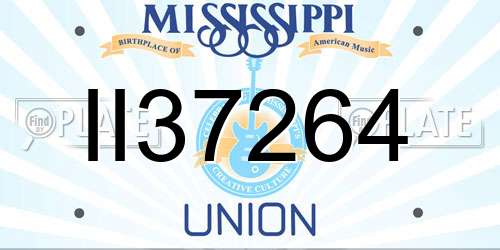 II37264 Mississippi License Plate