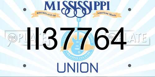 II37764 Mississippi License Plate