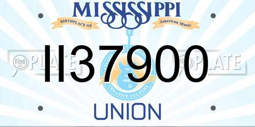 II37900 Mississippi License Plate