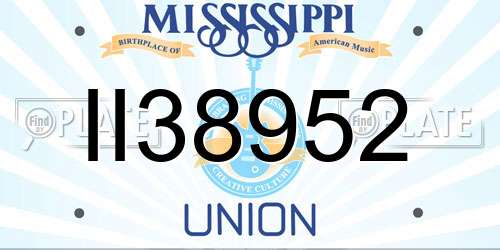 II38952 Mississippi License Plate