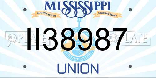 II38987 Mississippi License Plate