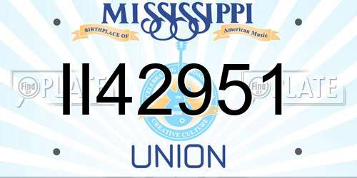 II42951 Mississippi License Plate