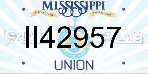 II42957 Mississippi License Plate