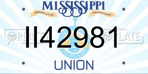II42981 Mississippi License Plate