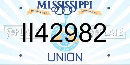 II42982 Mississippi License Plate