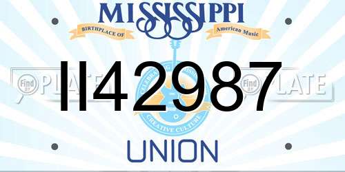 II42987 Mississippi License Plate