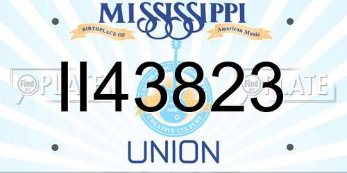 II43823 Mississippi License Plate