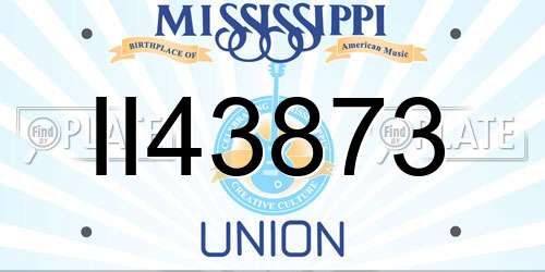 II43873 Mississippi License Plate