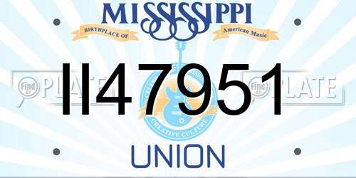 II47951 Mississippi License Plate