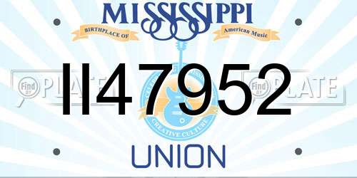 II47952 Mississippi License Plate
