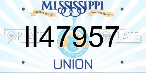 II47957 Mississippi License Plate