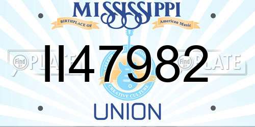 II47982 Mississippi License Plate
