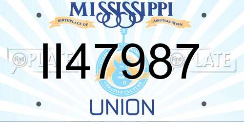 II47987 Mississippi License Plate