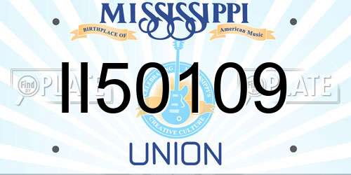 II50109 Mississippi License Plate