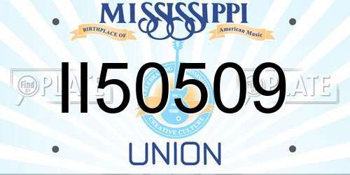 II50509 Mississippi License Plate