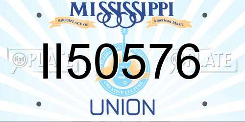 II50576 Mississippi License Plate