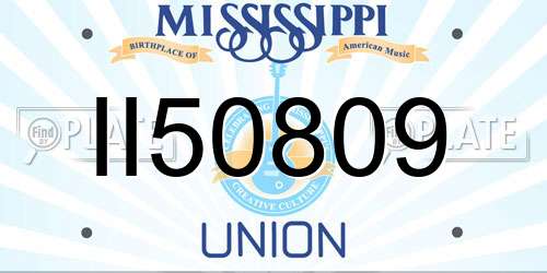 II50809 Mississippi License Plate