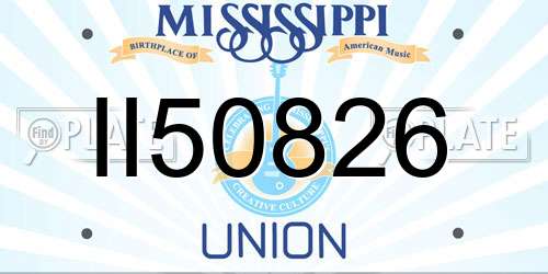 II50826 Mississippi License Plate