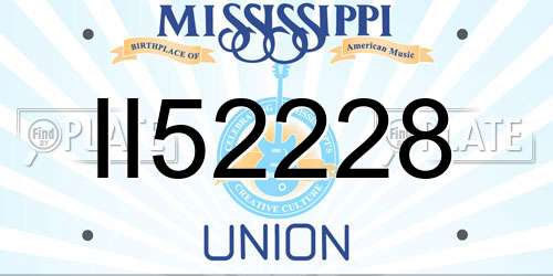 II52228 Mississippi License Plate