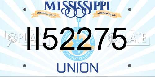 II52275 Mississippi License Plate