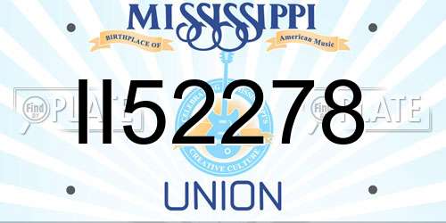 II52278 Mississippi License Plate