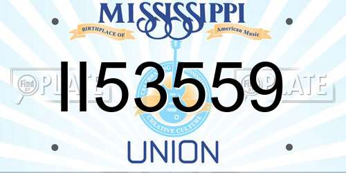 II53559 Mississippi License Plate