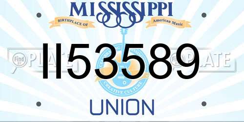 II53589 Mississippi License Plate